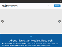 Tablet Screenshot of manhattanmedicalresearch.com